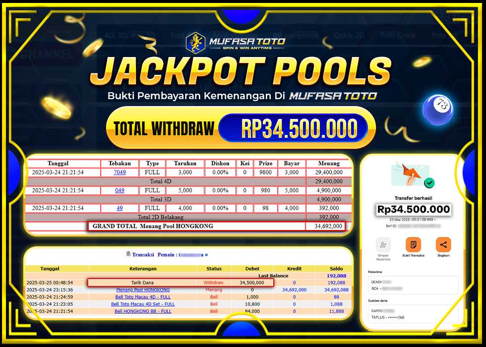 MUFASATOTO JACKPOT POOL HONGKONG Rp 34.500.000 | LUNAS